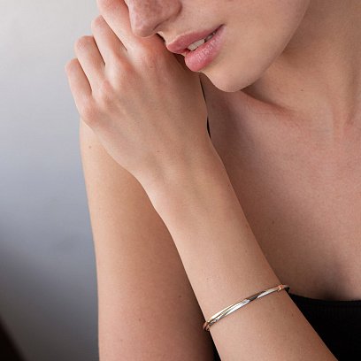 Жорсткий золотий браслет б04785 №7