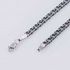 Серебряная черненая цепочка плетение Двойной ромб 10313 от ювелирного магазина Оникс - 1