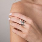 Серебряное кольцо "Змея" 112613 от ювелирного магазина Оникс - 4