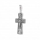 Срібний православний хрестик (чорніння) 131718 от ювелирного магазина Оникс - 2
