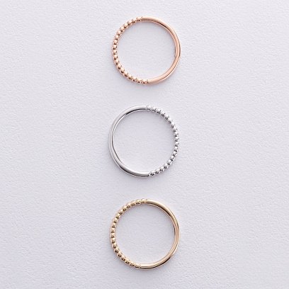 Шариковое кольцо "Одри" в желтом золоте к07597 №3