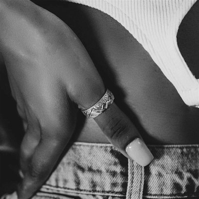 Серебряное кольцо "Горы" 112705 №10