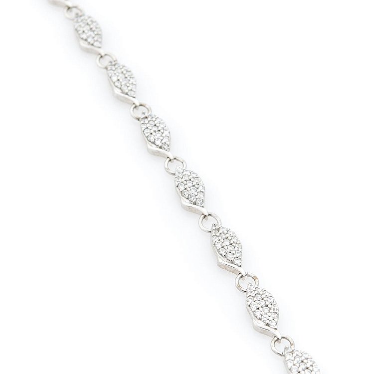 Срібний браслет (фіаніти) 14808 від ювелірного магазину Онікс - 1