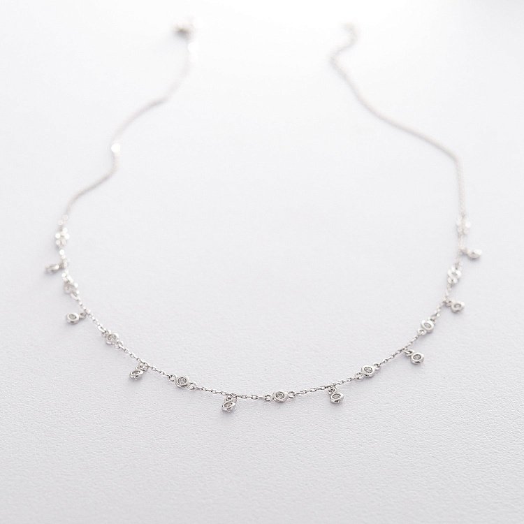 Золоте кольє з фіанітами кол01471 від ювелірного магазину Онікс