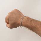 Мужской серебряный браслет (гарибальди 0.5 см) р0226514 от ювелирного магазина Оникс - 1