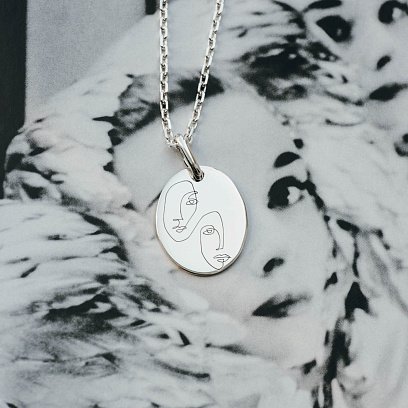 Срібний кулон "Половинки цілого" 133045пол №10