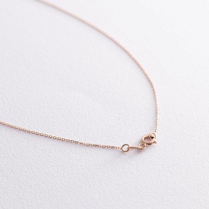 Кольє "Маленьке коло" з одним фиіанітом (червоне золото) кол01719 №3