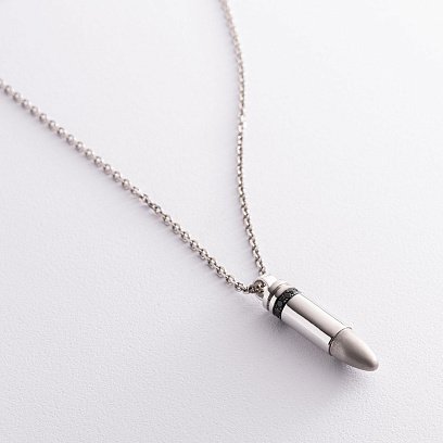 Мужское серебряное колье "Пуля" Zancan EXC453 №3