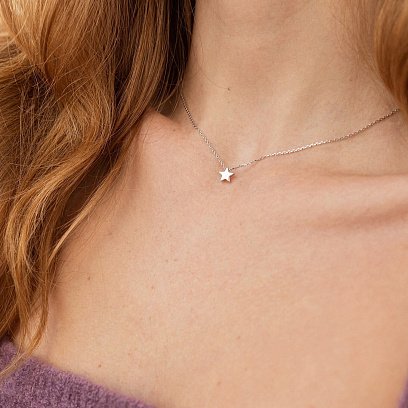 Серебряное колье "Звездочка" 908-01086 №8