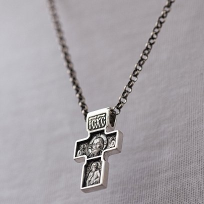 Серебряный крест (чернение) 13325 №2