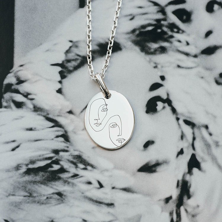 Срібний кулон "Половинки цілого" 133045пол від ювелірного магазину Онікс - 9