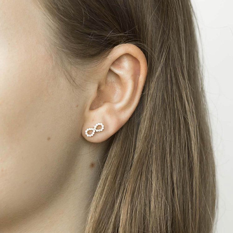 Золоті пусети "Нескінченність" с03670 від ювелірного магазину Онікс - 2