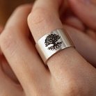 Серебряное кольцо с гравировкой "Древо жизни" 112143древо от ювелирного магазина Оникс - 5