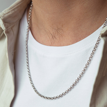 Ланцюжок Ролло в білому золоті ц00362-4 №2