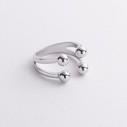 Серебряное кольцо "Шарики" 1546 №3