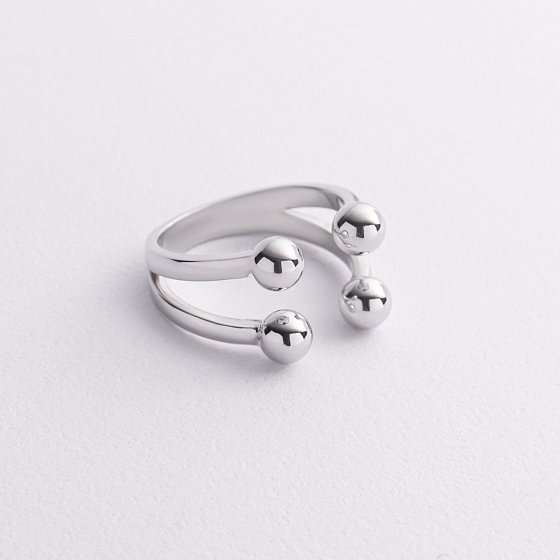 Серебряное кольцо "Шарики" 1546 №3