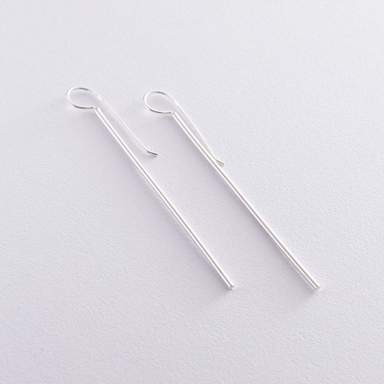 Серебряные серьги "Мгновение" 122693 от ювелирного магазина Оникс - 1