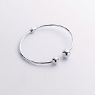 Жесткий браслет "Шарики" в белом золоте б05509 от ювелирного магазина Оникс - 2