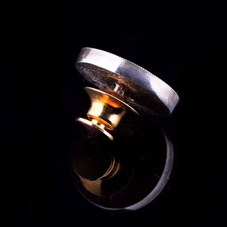 Значок зі срібла і золота "Герб України" знач прокур від ювелірного магазину Онікс - 1