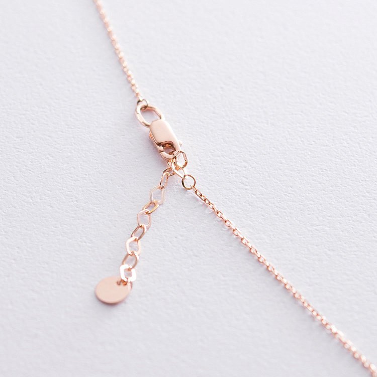 Кольє в червоному золоті з фіанітами кол01634 від ювелірного магазину Онікс - 4