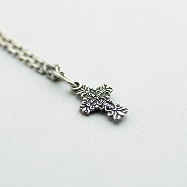 Серебряный крестик (чернение) "Спаси и сохрани" 131349 от ювелирного магазина Оникс - 2