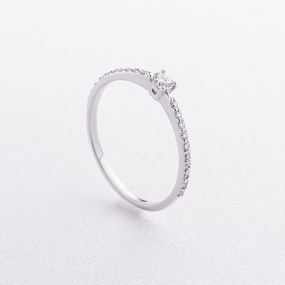 Заручальна золота каблучка з діамантами 101-10116/2(3.0)б