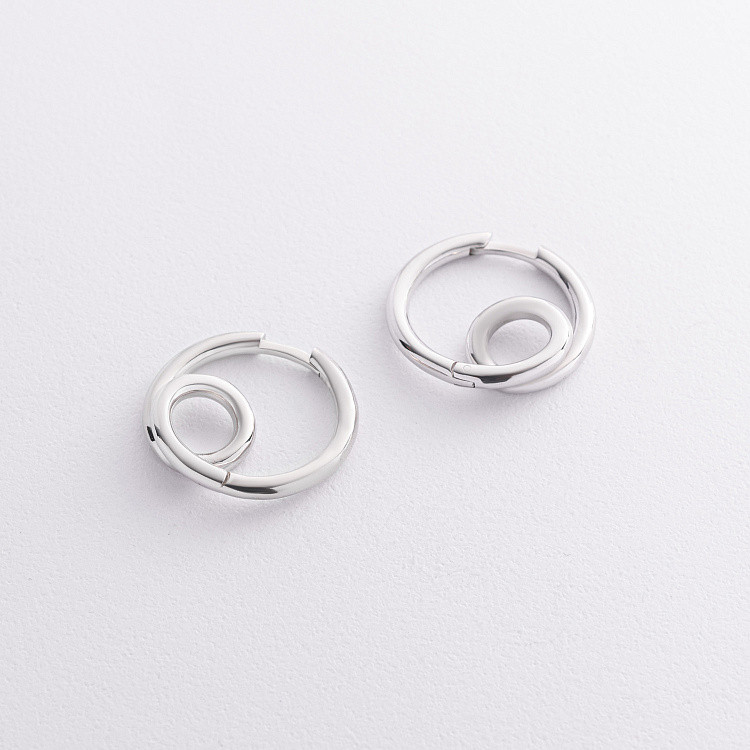 Сережки - кільця "Kristy" у сріблі 7288 від ювелірного магазину Онікс