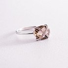 Золотое кольцо с дымчатым топазом и бриллиантами C01085R от ювелирного магазина Оникс