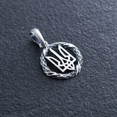 Серебряный кулон "Герб Украины - Тризуб" 1060