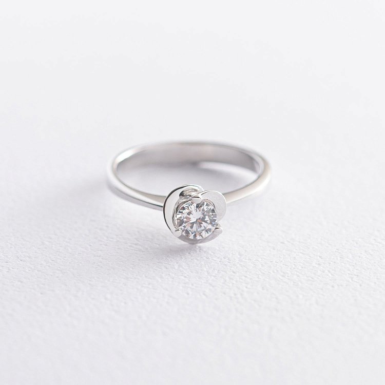 Золотое помолвочное кольцо с фианитом к02601 Золотое помолвочное кольцо с фианитом к02601 от ювелирного магазина Оникс