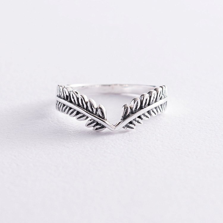 Срібна каблучка "Гілочки" (чорніння) 112203 від ювелірного магазину Онікс