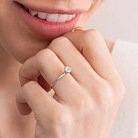 Помолвочное золотое кольцо с бриллиантом 218171121 от ювелирного магазина Оникс - 1