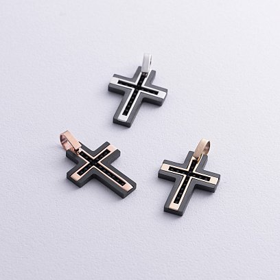 Крест из белого золота (циркон, фианиты) 403-00005/1 №3