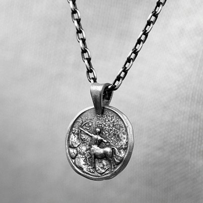 Серебряный кулон "Знак зодиака Стрелец" 133221стрілець №4