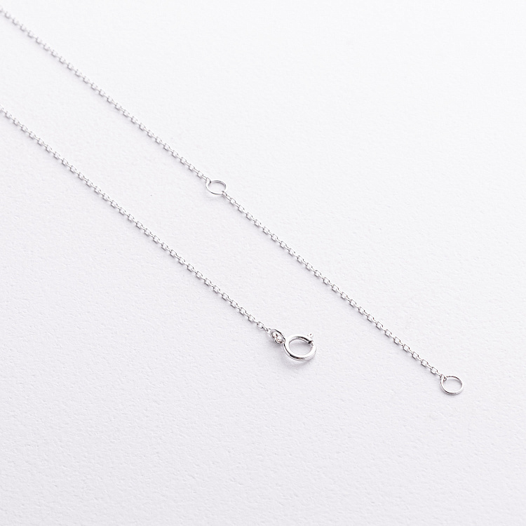 Колье в белом золоте (бриллиант, сапфир) колб0194sm от ювелирного магазина Оникс - 2