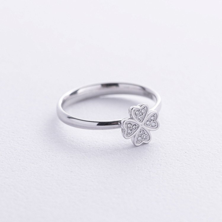 Золотое кольцо "Клевер" с бриллиантами 238561121 от ювелирного магазина Оникс - 2