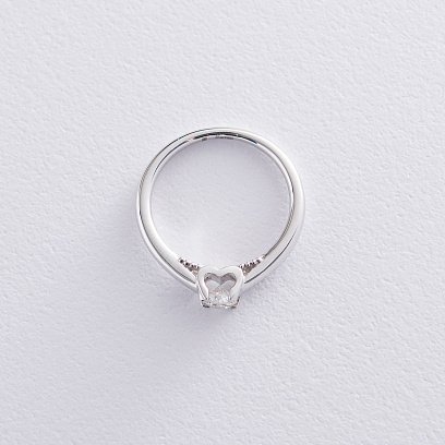 Золота каблучка з діамантом кб0333lg №3