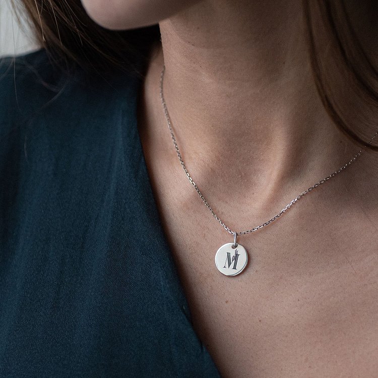 Серебряный кулон "Буква" 132724бук от ювелирного магазина Оникс - 1