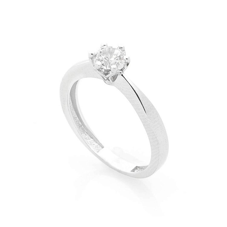 Золота заручальна каблучка з фіанітом к05700 від ювелірного магазину Онікс