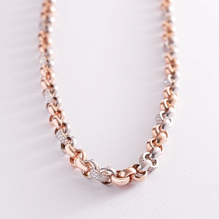 Золоте кольє "Бріджит" з фіанітами кол00797 від ювелірного магазину Онікс - 2