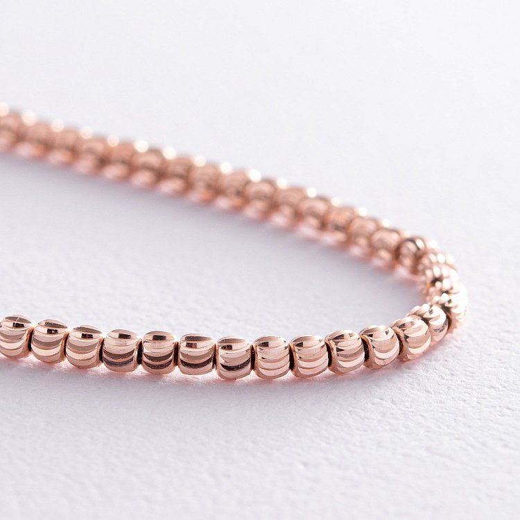 Браслет "Шарики" в красном золоте б05234 от ювелирного магазина Оникс - 2