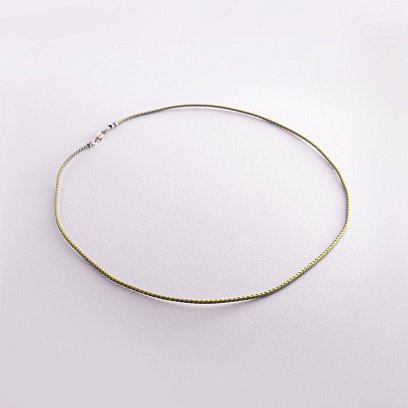 Патриотический ювелирный шнурок с серебряной застежкой 1020 №7