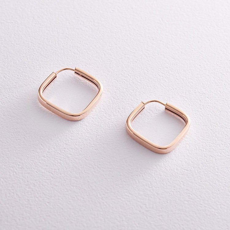 Серьги "Ребекка" в красном золоте с08154 от ювелирного магазина Оникс