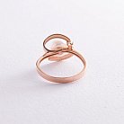 Золотое кольцо с жемчугом и фианитами к07211 от ювелирного магазина Оникс - 3