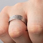 Обручальное кольцо "Вышиванка" в белом золоте 28931100 от ювелирного магазина Оникс - 2