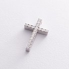 Срібний хрестик з фіанітами (кулон під чокер) 1101Pф от ювелирного магазина Оникс - 5