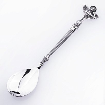 Серебряная ложка с ангелочком 24020