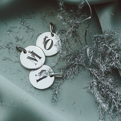 Срібний кулон "Буква" 132724бук №13