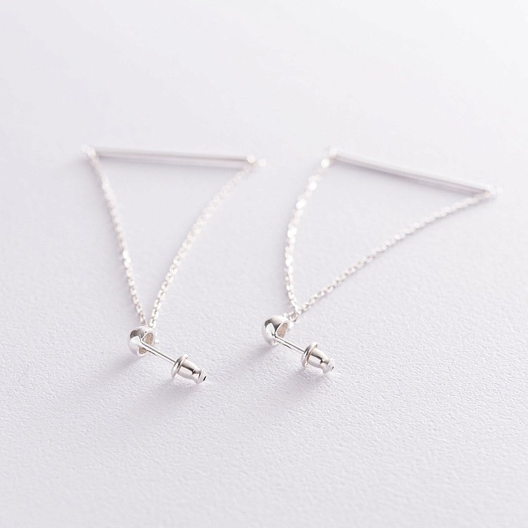 Срібні сережки "Баланс" 122882 від ювелірного магазину Онікс - 1