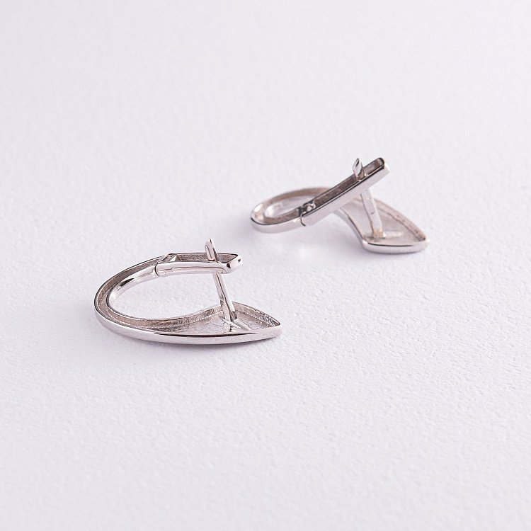 Серьги "Шарлотта" в белом золоте с08009 от ювелирного магазина Оникс - 4